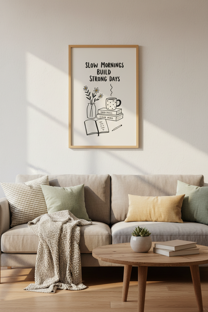 Cozy Wall Art Print | Living Room Decor | Minimalist Poster