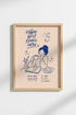 Coffee Bar Wall Art Print | Navy Blue Kitchen Decor | Minimalist Aesthetic Poster
