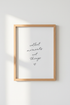 Collect Moments Not Things Art Print | Minimalist Quote Poster, Living Room Decor