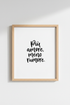 Italian Quote Wall Art | Più Amore Meno Rumore Poster | Minimalist Modern Decor