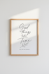 Good Things Take Time Wall Art Print | Office Decor | Minimalist Typography Poster