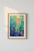 Abstract Ocean Art | Colorful Underwater Hues, Living Room Decor