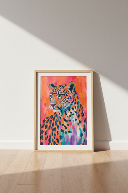 leopard wall art | Bold Palette, Living Room Decor