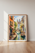 Venice Canal Watercolor Art Print | Italian City Wall Decor | Mediterranean Poster