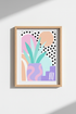 Pastel Memphis Wall Art Print | Abstract Botanical Decor | Modern Aesthetic Poster