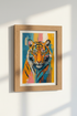 Abstract Tiger Wall Art Print | Colorful Modern Living Room Decor | Pop Art Poster