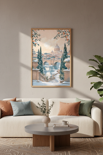 Rome Italy Winter Art Print | St. Peter&