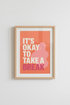 Bold Typography Its Okay To Break Wall Art Print | Living Room Decor | Vibrant Poster