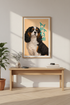 Cavalier King Charles Spaniel Wall Art Print | Warm Peach Portrait