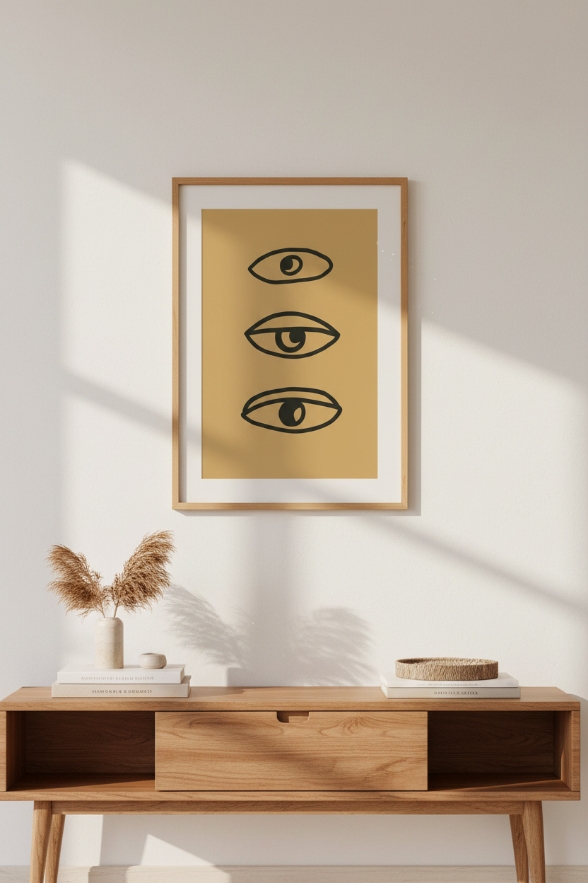 Minimalist Eye Line Art Wall Print