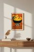 Retro Fruit Bowl Wall Art Print | Kitchen Dining Room Decor | Mid Century Modern Food Poster | Framed Bananas Art