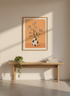 Boho Flower Art Print | Neutral Floral Wall Art | Framed Botanical Decor | Aesthetic Poster | Living Room Art | Ready To Hang