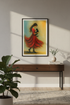 Abstract Woman with Cat Wall Art Print | Boho Living Room Decor | Pet Lover Gift | Minimalist Expressionism Poster