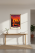 Oxford Punting Framed Art Print | UK Travel Poster | Moody Autumn Wall Art | Ready to Hang cityscape college decor