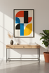 Bauhaus Geometric Wall Art Print | Modern Living Room Decor | Mid Century Minimalist Poster | Abstract Dorm Aesthetic