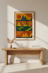 Abstract Landscape Framed Wall Art | Mid-Century Modern Decor | Nordic Style Poster Print | Earth Tones Ready to Hang