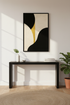 Abstract Geometric Wall Art Print | Black Gold Cream Living Room Decor | Modern Minimalist Poster | Unframed, Framed, Digital Download