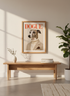 Humorous Dog Art Print | Framed Dogue Magazine Cover | Dog Lover Gift | Modern Living Room Decor | Eclectic Gallery Wall