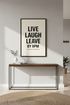 Humorous Typography Wall Art Print | Kitchen Decor | Funny Poster Print | Live Laugh Leave By 9PM Quote Art | Dorm Room