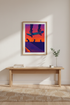 Neon Skater Wall Art Print | Skateboard Room Decor | Aesthetic Framed Poster | Vibe Sunset Art Print | Youth Bedroom Decor