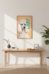 Aesthetic Poodle Art Print | Mid-Century Modern Pet Decor | Minimalist Framed Wall Art | Ready to Hang Dog Poster