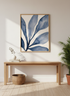 Abstract Watercolor Botanical Framed Wall Art Print | Boho Living Room Decor | Coastal Aesthetic Poster