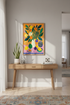 Abstract Impressionist Citrus Fruit Wall Art Print | Kitchen Decor | Boho Maximalist Botanical Poster | Vibrant Orange Pink Green