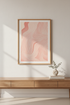 Abstract Wavy Line Art Print | Organic Blush Pink Aesthetic Poster | Minimalist Wall Decor for Living Room & Bedroom