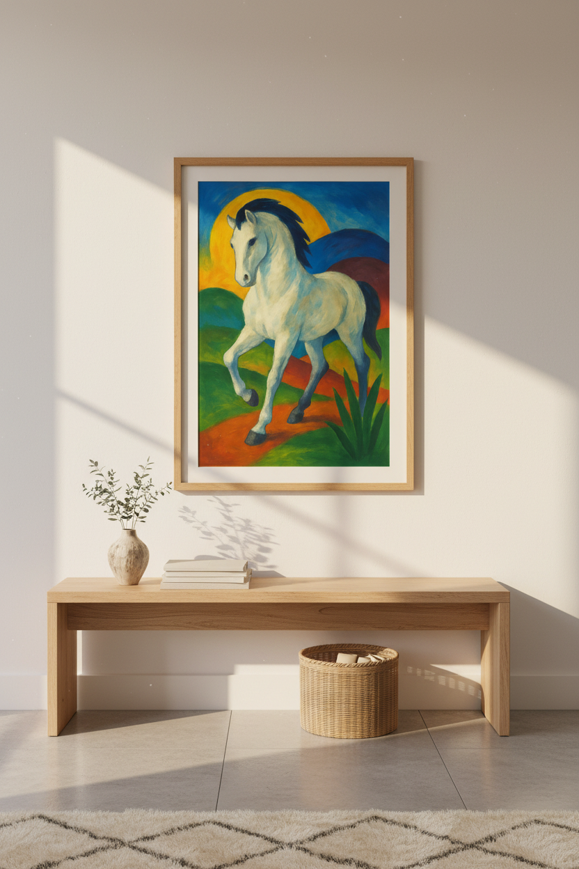 Abstract Horse Wall Art Print | Vibrant Horse Decor | Colorful Farmhouse Wall Decor | Digital Print | Western Horse Poster