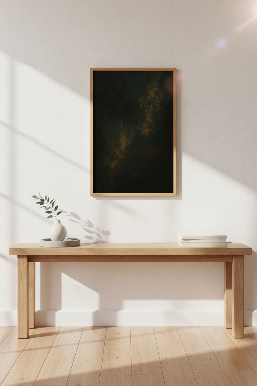 Abstract Gold Dust Wall Art Print | Modern Living Room Decor | Dark Academia Poster | Grunge Texture Aesthetic