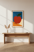 Minimalist Apple Wall Art Print | Kitchen Dining Room Decor | Mid Century Modern Poster | Boho Fruit Still Life Art