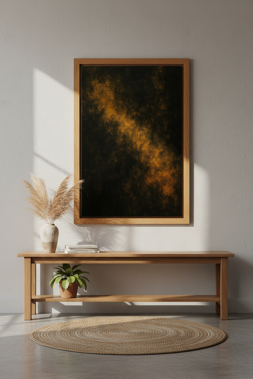 Abstract Grunge Gold Texture Wall Art Print | Modern Office Decor | Dark Aesthetic Poster | Industrial Gold Foil Digital Download