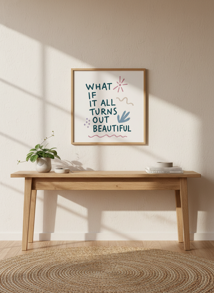 Positive Quote Wall Art | Modern Boho Decor, Aesthetic Poster, Mindfulness Art Print