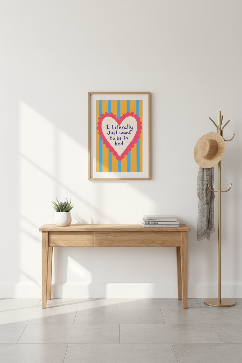 Humorous Quote Framed Wall Art | Bedroom Dorm Decor | Funny Aesthetic Poster | Home Office Art Print | Ready To Hang