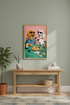 Eclectic Poodle Dog Art Print | Fun Kitchen Decor | Whimsical Animal Poster | Unframed, Framed & Digital Art