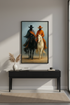 Abstract Cowboy Riders Wall Art Print | Modern Equestrian Decor | Horse Lover Gift Poster | Ranch House Fine Art