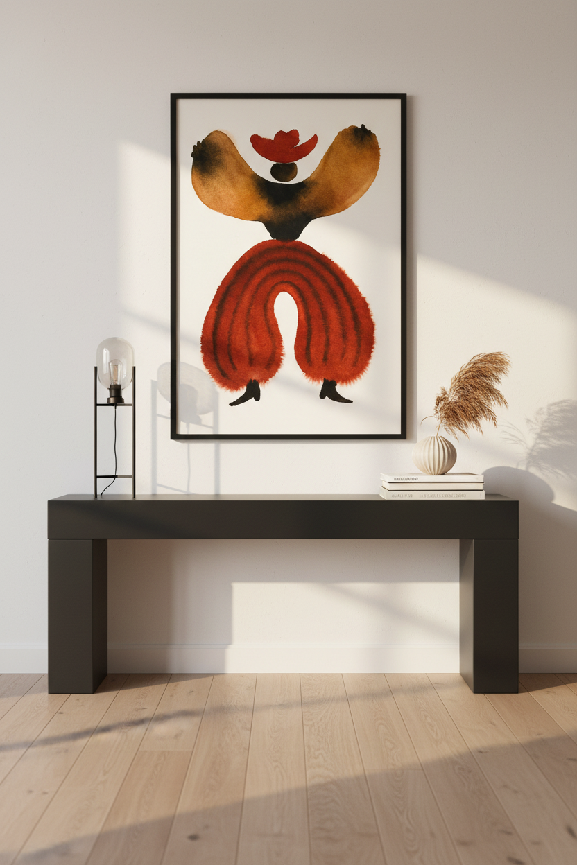 Abstract Figurative Wall Art Print | Boho Living Room Decor | Mid Century Modern Nursery Poster | Watercolor Minimalist Dancer