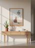 Desert Snail Oasis Art | Retro Surrealism Print, Eclectic Wall Decor