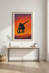 Abstract Skater Wall Art Print | Teen Room Decor | Sunset Aesthetic Framed Poster | Skateboarder Gift | Ready to Hang Art