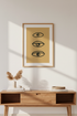 Minimalist Eye Line Art Framed Wall Art | Boho Living Room Decor | Modern Aesthetic Poster | Ready to Hang Mid Century Print