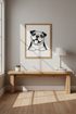 Minimalist Bulldog Wall Art Print | Pet Lover Gift | Modern Dog Decor | Nursery Aesthetic Poster | Black & White Animal Art