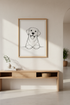 Minimalist Labrador Puppy Wall Art Print | Nursery Decor | Happy Doggy Sketch Poster | Black and White Line Art | Pet Lover Gift