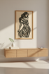 Abstract Woman Line Art Print | Minimalist Female Figure Wall Decor | Aesthetic Wavy Hair Poster | Modern Bedroom Living Room Art
