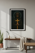 Jesus Christ with Golden Cross Wall Art Print | Christian Home Decor Poster | Religious Art Print | Faith Wall Hanging