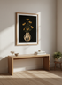 Bohemian Floral Wall Art Print | Mid-Century Modern Living Room Decor | Framed Black Eyed Susan Poster