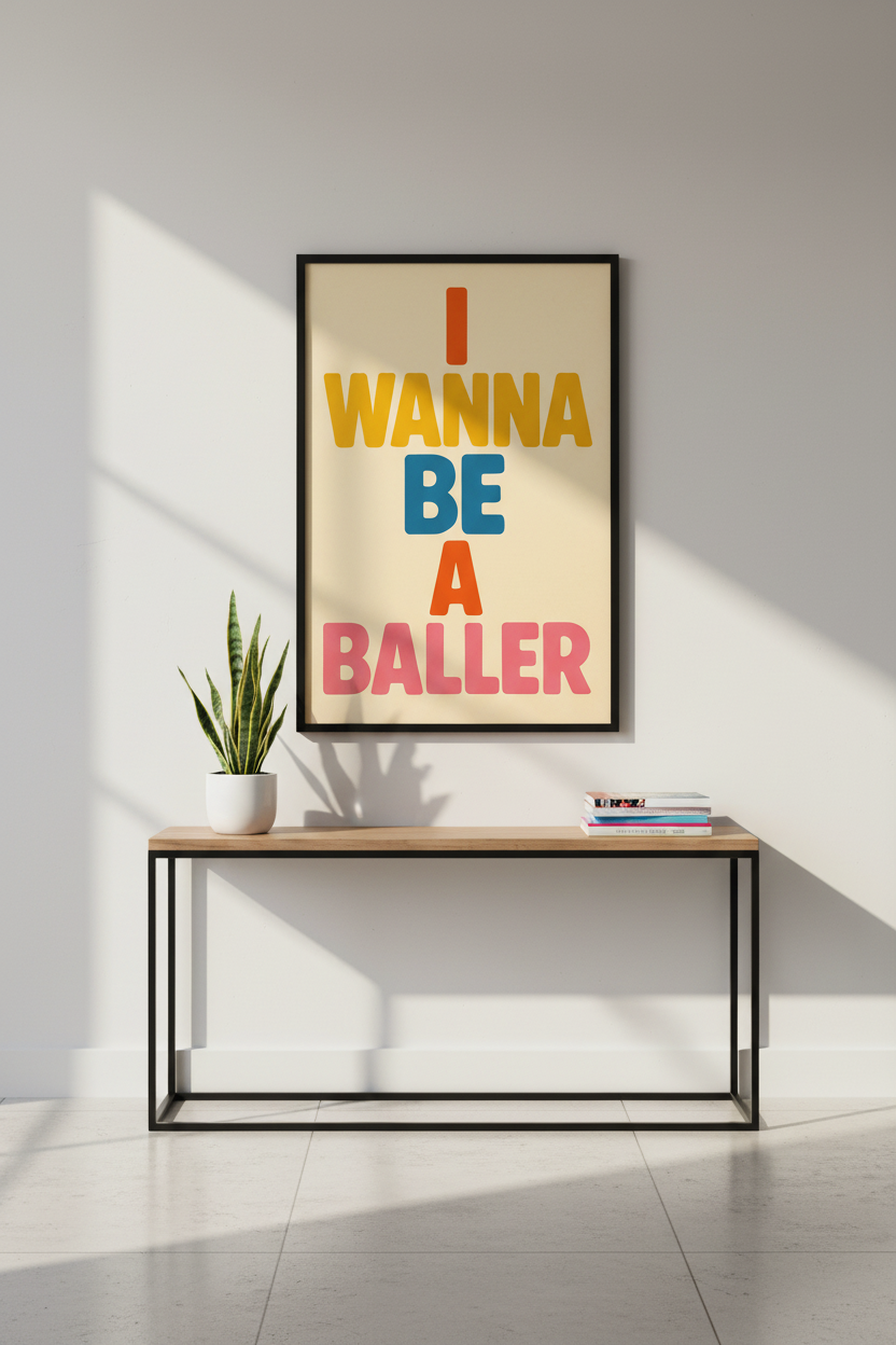 Retro Typography Wall Art Print | Inspirational Quote Decor | Aesthetic Poster | Motivational Home or Office Gift