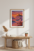 Ocean Wave Sunset Wall Art Print | Vibrant Coastal Decor | Psychedelic Beach Poster | Framed Seascape Ready to Hang