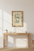 Retro Tea Quote Wall Art Print | Kitchen Decor | Cozy Aesthetic Poster | But First Tea Sign | Mid Century Modern Wall Art