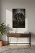 Dark Academia Braided Black Horse Wall Art Print | Equestrian Living Room Decor | Moody Maximalist Poster | Digital Download