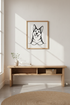 Corgi Outline Wall Art Print | Dog Lover Decor | Minimalist Poster | Cute Pet Print | Happy Corgi Art | Kids Room Decor